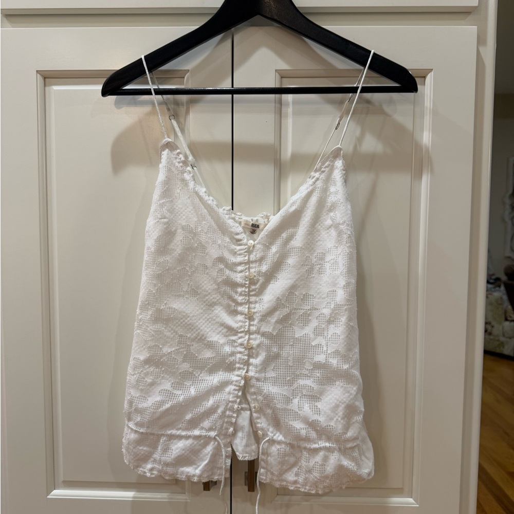 RUEHL - White Lace Button-Front Top